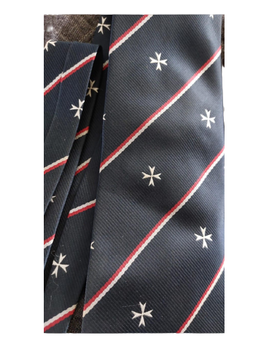Cravate Impression Croix Templière