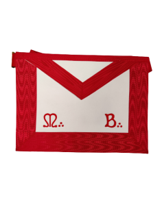 Tablier Maître Maçon M.B. REAA (Rite Ecossais Ancien et Accepté) Cuir GLFF ( Grande Loge féminine de France)