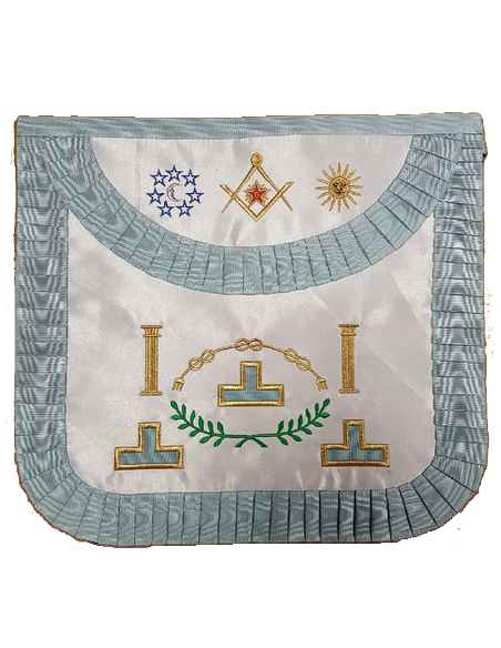 Tablier Vénérable RF (Rite Français) (GLNF- GLTSO) satin