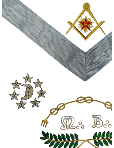 Tablier Maître RF Satin ou Cuir (Rite Français)