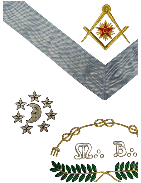 Tablier Maître RF Satin ou Cuir (Rite Français)