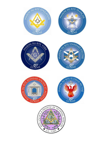 Cravate Soie noire avec Logo De Rite