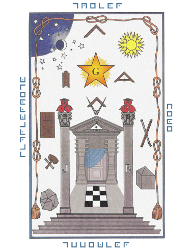 Tableau de loge 2d Grade RAPMM (Rite Ancien Primitif Memphis Misraim)
