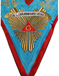 Sautoir V.M. Brodé Machine Brodé au nom de la Loge (Rite Ecossais Ancien et Accepté) 2