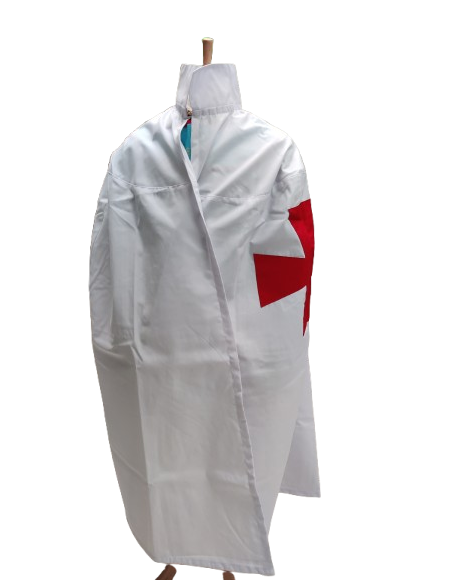 Manteau Blanc Chevalier du Temple avec Croix Rouge