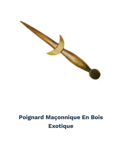 Poignard maçonnique en Bois