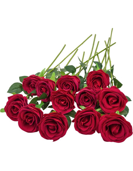 Rose Rouge en tissu (unité)