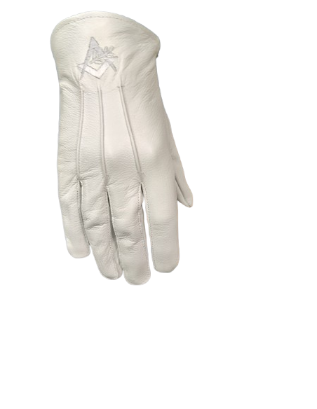 Gants Blancs Broderie Alliance (Coton ou Cuir)