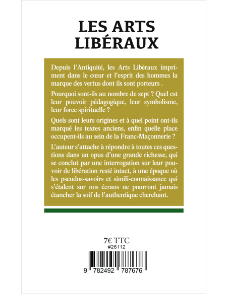 Les Arts Libéreaux Yves Hivert-Messeca Collection Enjeux InitiatiquesN° 41 (vendu par Eosphoros)