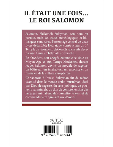 Salomon 1 Yves HIVERT-MESSECA Collection Enjeux Initiatiques N° 52 (vendu par Eosphoros)