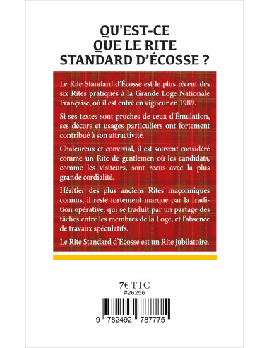 Qu'est-ce que le Rite Standard d'Écosse ? Collection Enjeux Initiatiques N° 55 (vendu par Eosphoros)