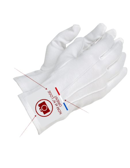 Gants Blancs Personnalisables (mini 25 P)