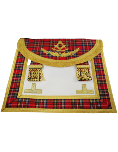 Tablier Passé Vénérable Maître RSE (Rite Standard d'Ecosse) Cuir