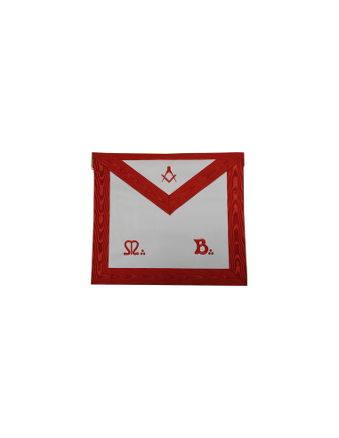 Tablier Maître Maçon M.B.REAA (Rite Ecossais Ancien et Accepté) Cuir