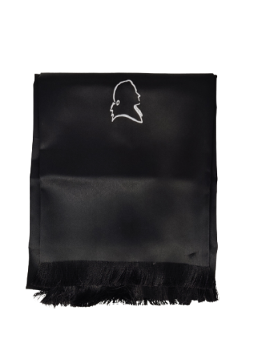 Echarpe soie noire Willermoz