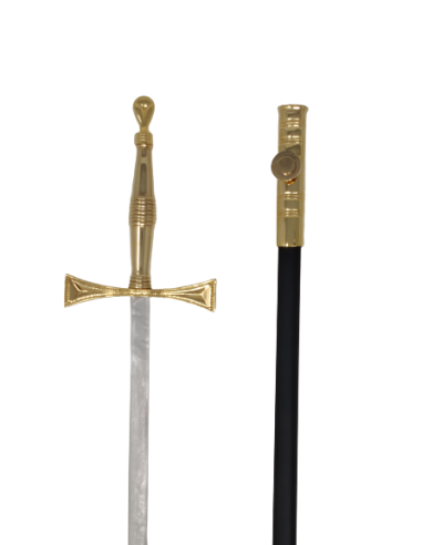 Epée fine à pommeau doré avec fourreau