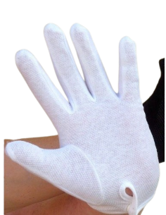 Gants Blancs Coton Antiglisse