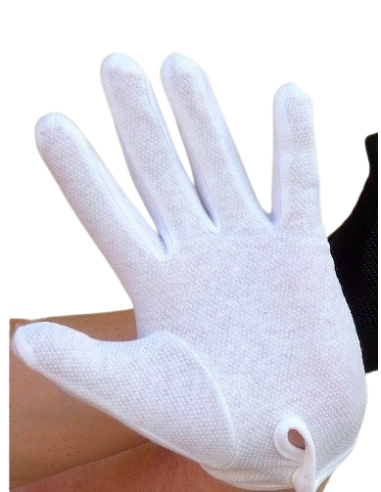Gants Blancs Coton Antiglisse