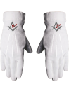 Gants Blancs Broderie Alliance (Coton ou Cuir)
