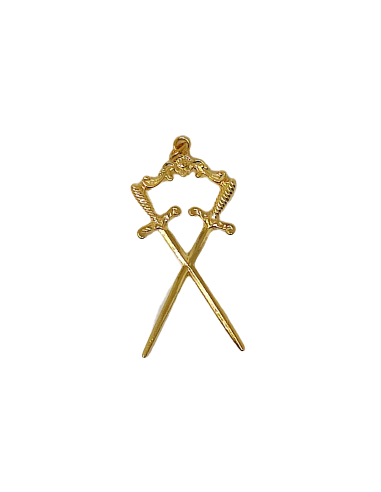 Bijou d'officier Maitre des Cérémonies Doré ou Garde intérieur