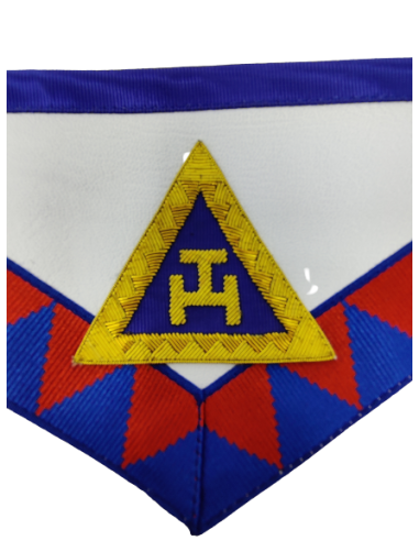 Tablier de Grand Officier de l'Arche Royale (Cuir) triangle fond bleu