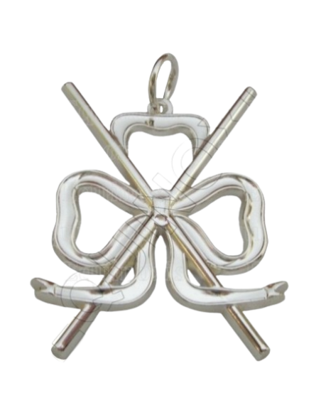 Bijou d'officier Directeur des Cérémonies R.E. ou Maréchal R.Y. Argent (Rite Emulation - York)