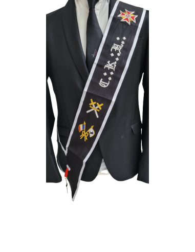 Baudrier (Echarpe) 30eme Degré du REAA Broderie Main