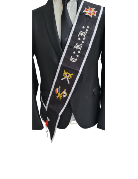 Baudrier (Echarpe) 30eme Degré du REAA Broderie Main