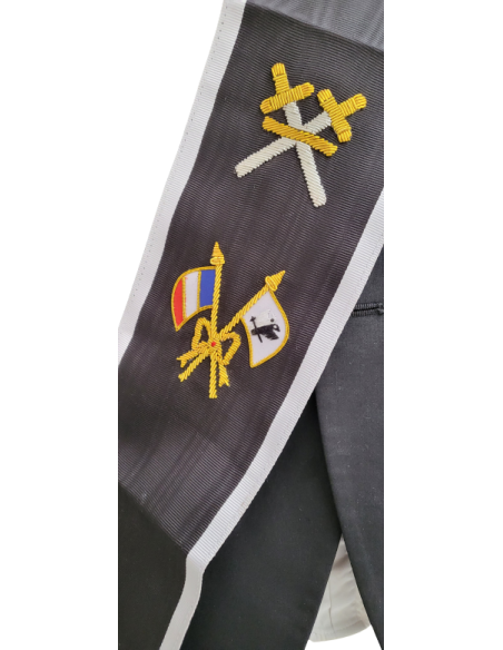 Baudrier (Echarpe) 30eme Degré du REAA Broderie Main