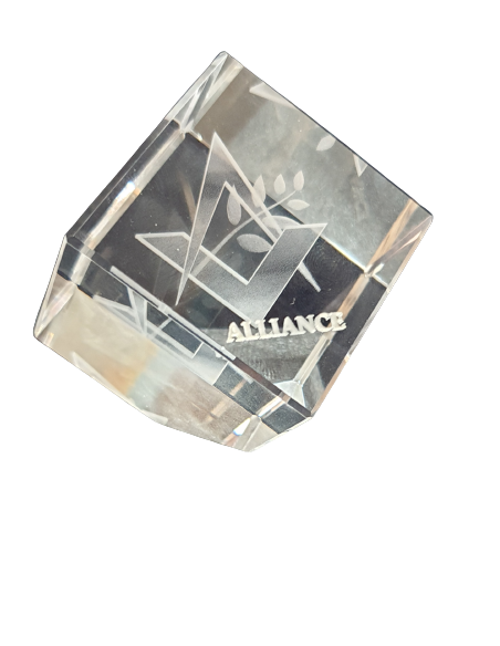 Bloc verre Carré Logo L'alliance
